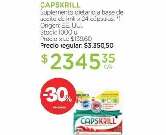 Capskrill suplemento dietario a base de aceite de krill