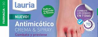 Farmacity Lauria antimicótico crema & spray oferta