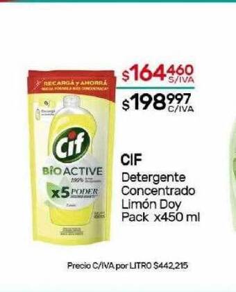 Nini Mayorista Cif detergente concentrado limón doy pack oferta