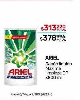 Nini Mayorista Ariel jabón liquido maxima limpieza dp oferta