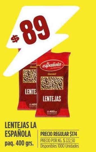 Supermercados Vea Lentejas la española oferta