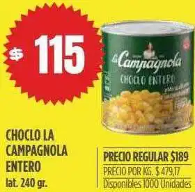 Supermercados Vea Choclo la campagnola entero oferta