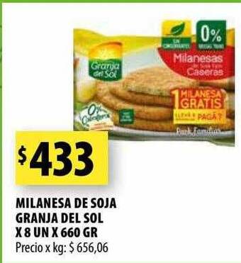 Punto Mayorista Milanesa de soja granja del sol oferta