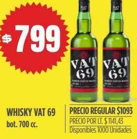 Supermercados Vea Whisky vat 69 oferta