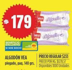Supermercados Vea Algodón vea oferta