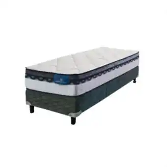 Sommier Center Sommier y colchón 1 plaza (080x190x26) serta austin pocket plush resorte oferta