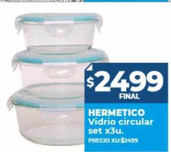 Supermayorista Vital Hermetico vidrio circular oferta