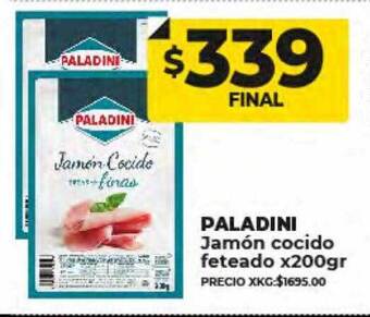 Supermayorista Vital Paladini jamón cocido feteado oferta