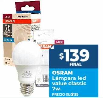 Supermayorista Vital Osram lámpara led value classic oferta