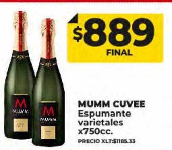 Supermayorista Vital Mumm cuvee espumante oferta
