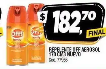 Supermercados Yaguar Repelente off aerosol oferta
