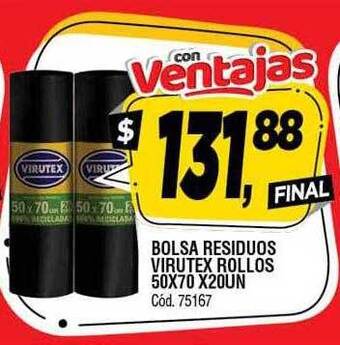 Supermercados Yaguar Bolsa residuos virutex rollos oferta