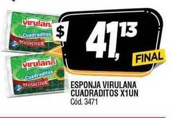 Supermercados Yaguar Esponja virulana cuadraditos oferta