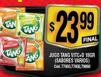 Supermercados Yaguar Jugo tang vitc+d oferta