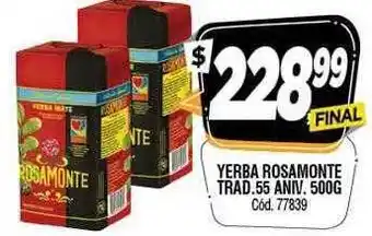 Supermercados Yaguar Yerba rosamonte trad 55 aniv oferta