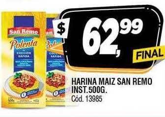 Supermercados Yaguar Harina maiz san remo inst oferta