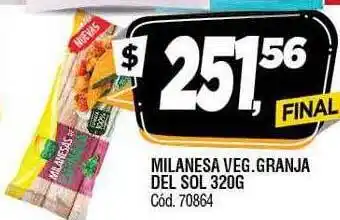 Supermercados Yaguar Milanesa veg granja del sol oferta