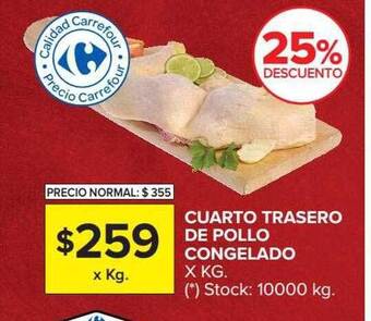Carrefour Market Cuarto trasero de pollo congelado oferta