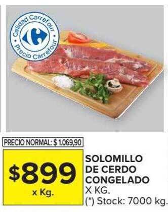 Carrefour Market Solomillo de cerdo congelado oferta