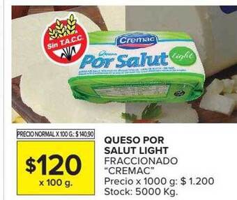 Carrefour Market Queso por salut light fraccionado oferta