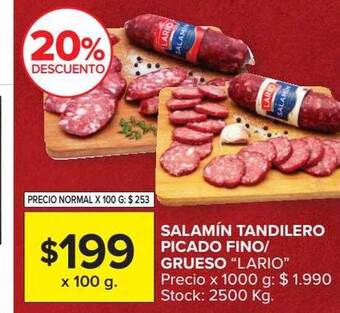 Carrefour Market Salamín tandilero picado fino-grueso oferta