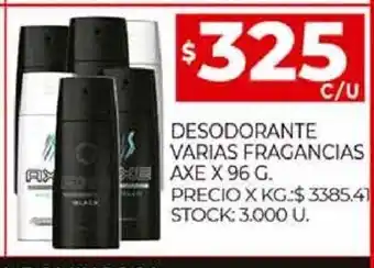 Supermercados DIA Desodorante varias fragancias axe x 96 g oferta