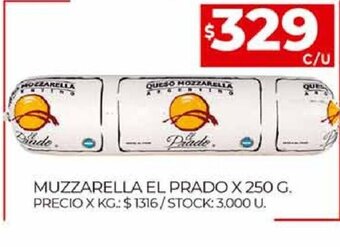 Supermercados DIA Muzzarella el prado x 250 g oferta