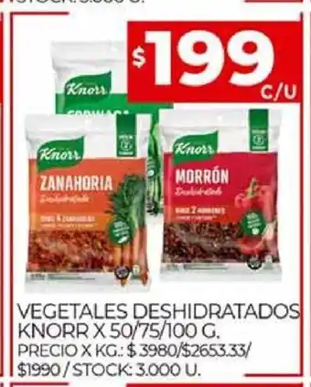 Supermercados DIA Vegetales deshidratados knorr x 50/75/100 g oferta