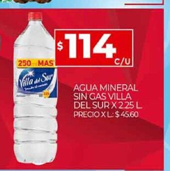 Supermercados DIA Agua mineral sin gas villa del sur x 2.25 L oferta