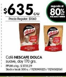 Jumbo Cafe nescafé dolca 170g oferta