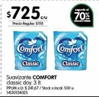 Jumbo Suavizante comfort 3lt oferta