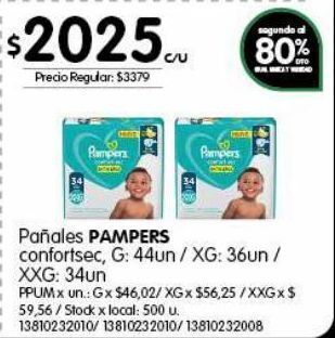 Jumbo Pañales pampers confortsec oferta