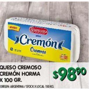Jumbo Queso cremoso cremon horma 100g oferta