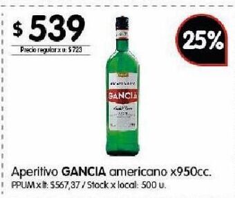 Disco Aperitivos gancia 950cc oferta