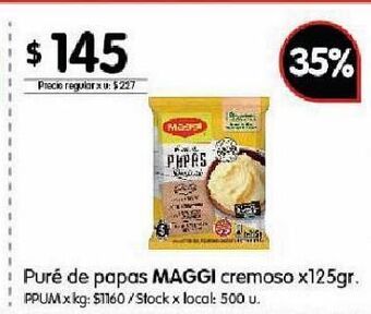 Disco Puré de papas maggi 125g oferta