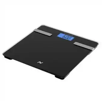 Frávega Balanza digital personal nictom bp02 negro bluetooth mide masa corporal hasta 180 kg oferta