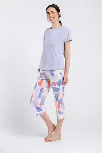 Promesse Pijama remera manga corta con capri - ambar oferta