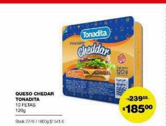 Atomo Conviene Queso chedar tonadita oferta