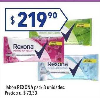 Hergo Jabon rexona pack 3 oferta
