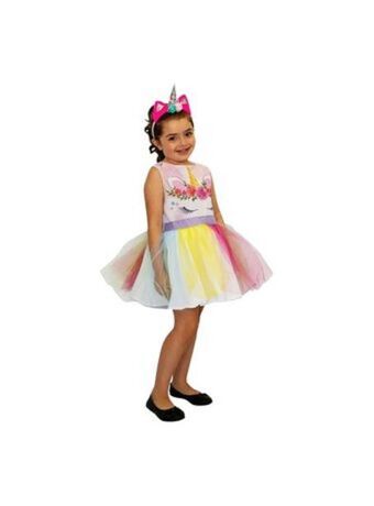 El Mundo del Juguete Disfraz infantil unicornio incluye vincha talle 2 oferta