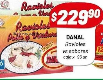 Almacor Danal ravioles vs sabores oferta