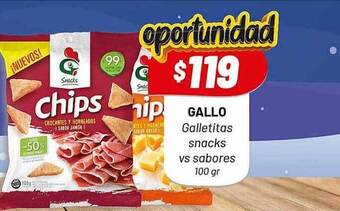 Almacor Gallo galletitas snacks vs sabores oferta