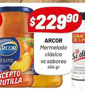 Almacor Arcor mermelada clasica vs sabores oferta