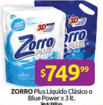 Cordiez Zorro plus líquido clásico o blue power oferta