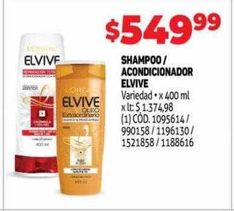 Makro Shampoo acondicionador elvive oferta