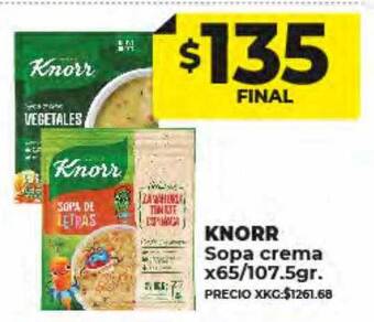 Supermayorista Vital Knorr sopa crema oferta