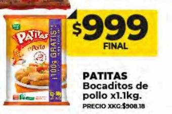 Supermayorista Vital Patitas bocaditos de pollo oferta