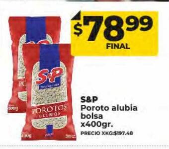 S&p poroto alubia bolsa