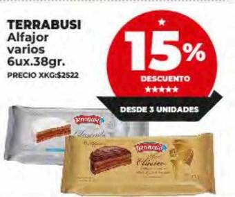 Supermayorista Vital Terrabusi alfajor varios oferta