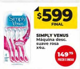 Supermayorista Vital Simply venus máquina desc, suave rosa oferta